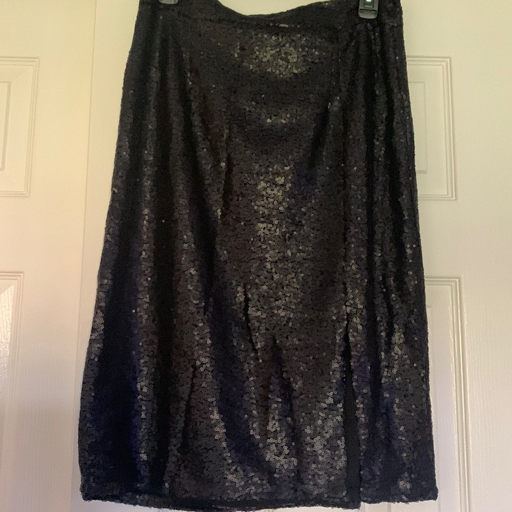 NWT L Love Black Sequin Skirt Size Medium